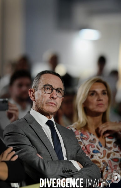 Dernier meeting de michel barnier avant le premier tour de la législative anticipée  