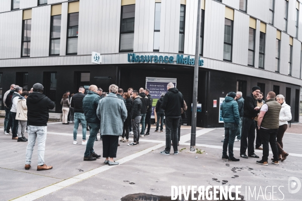 Greve des taxis a Dijon contre la convention tarifaire de la CNAM