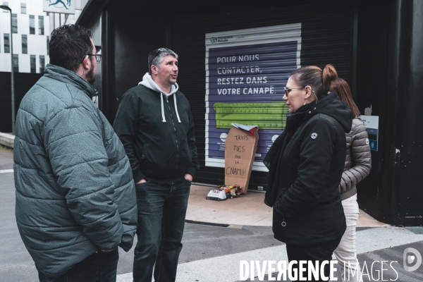Greve des taxis a Dijon contre la convention tarifaire de la CNAM
