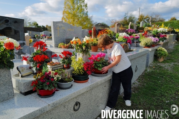 La toussaint au Cimetiere de salies de bearn