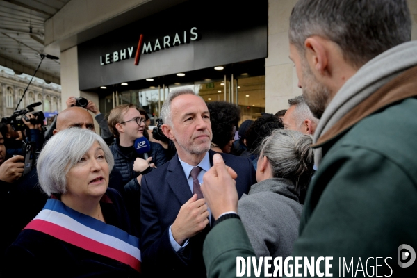 Ouverture du magasin Shein au BHV / Conference de presse de la gauche parisienne