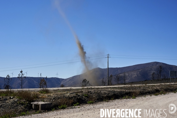 Paysages après les incendies en Espagne et Portugal, septembre 2025.