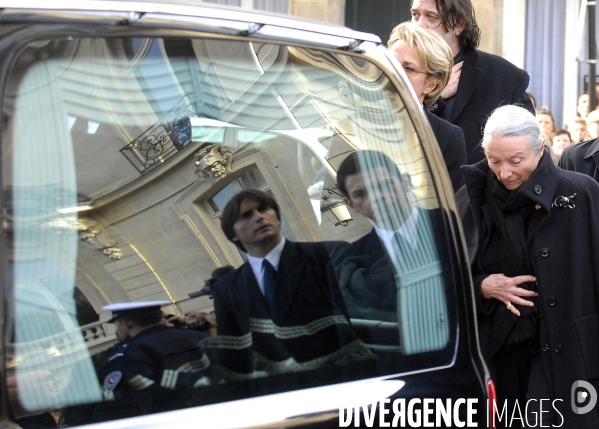 Enterrement de philippe noiret a l eglise st clotilde a paris en presence de nombreuse personnalites