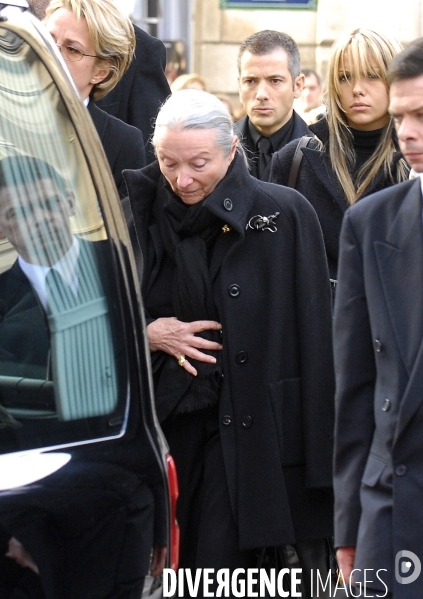 Enterrement de philippe noiret a l eglise st clotilde a paris en presence de nombreuse personnalites