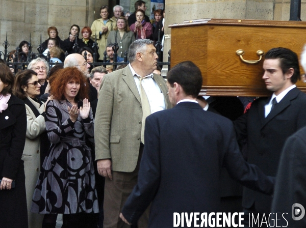Enterrement de philippe noiret a l eglise st clotilde a paris en presence de nombreuse personnalites