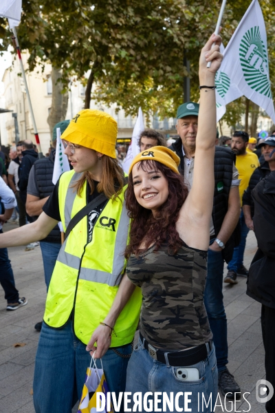 Manifestation viticulteurs et agriculteurs en détresse a béziers