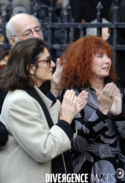 Enterrement de philippe noiret a l eglise st clotilde a paris en presence de nombreuse personnalites