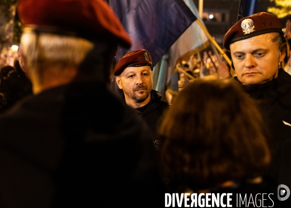 Marche des étudiants serbes de Belgrade à Novi Sad