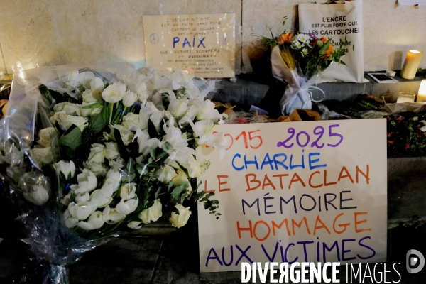 Commémoration des dix ans des attentats du 13 novembre 2015
