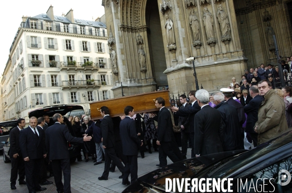 Enterrement de philippe noiret a la eglise st clotilde a paris en presence de nombreuse personnalites