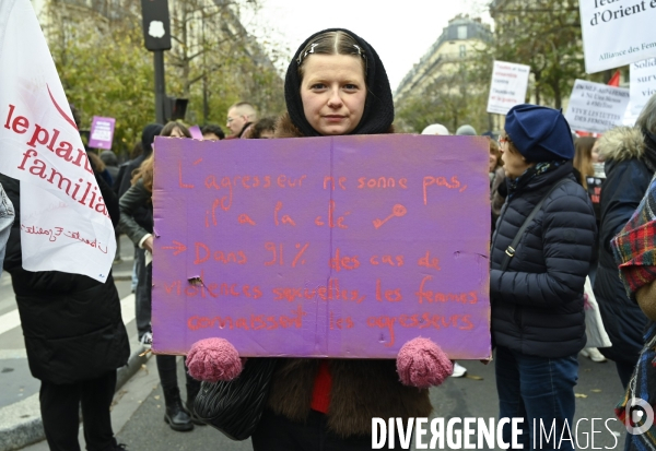 Manifestation contre les violences sexistes, sexuelles et de genre, Paris.