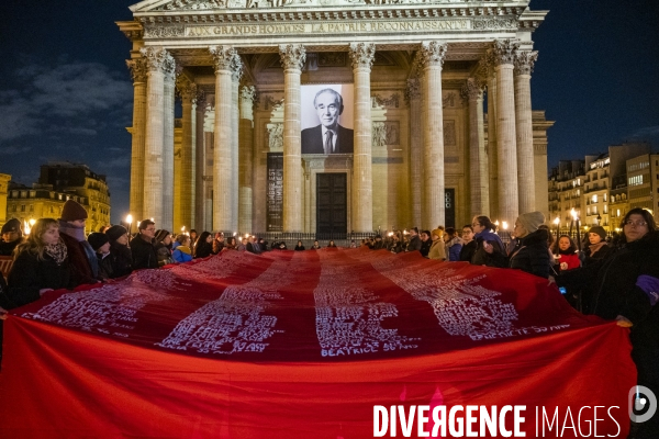 Femmage au Pantheon. Journée internationale des luttes contre les violences patriarcales