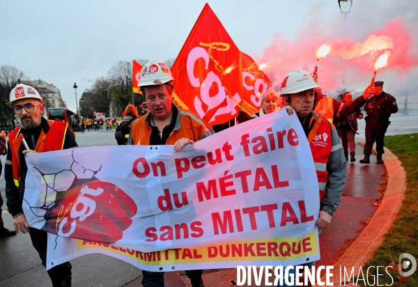 Manifestation des salariés d arcelormittal