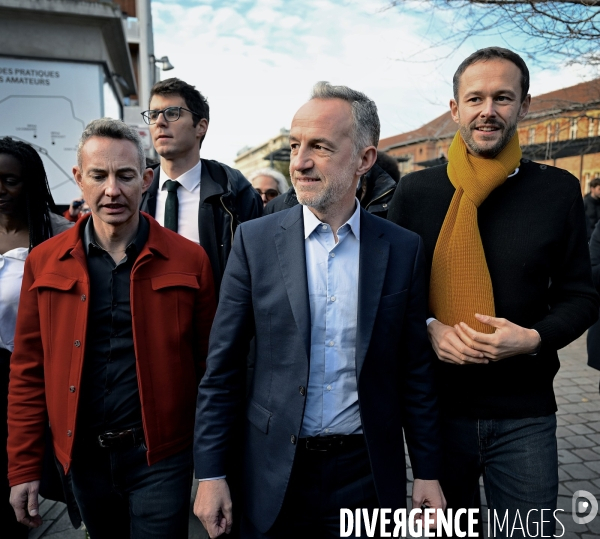 Elections municipales à Paris / Ian BROSSAT Emmanuel GREGOIRE David BELLIARD