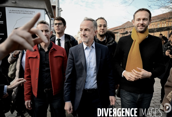 Elections municipales à Paris / Ian BROSSAT Emmanuel GREGOIRE David BELLIARD 