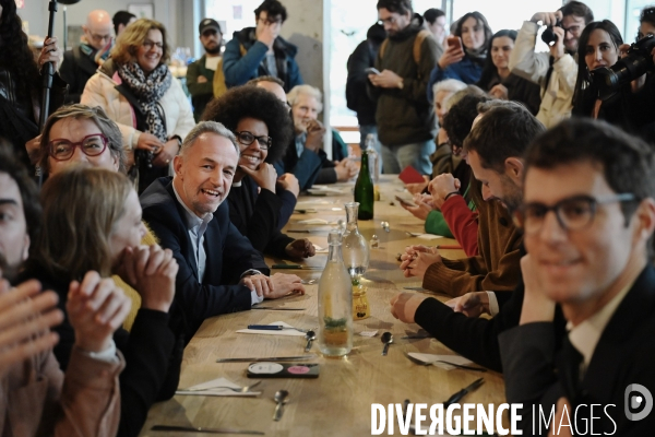 Elections municipales à Paris / Ian BROSSAT Emmanuel GREGOIRE David BELLIARD 