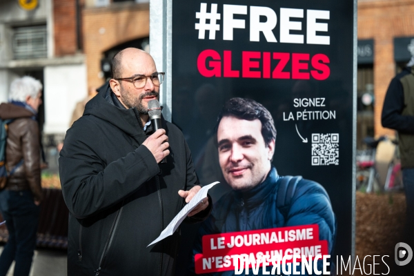 TOULOUSE : rassemblement en soutien a Christophe Gleizes