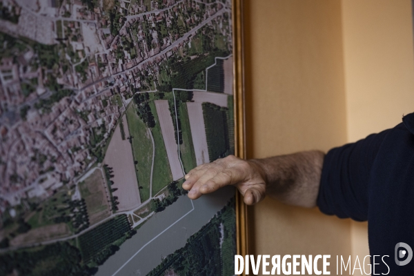 Inondations sur la Garonne à La Réole et Saint-Macaire (33)