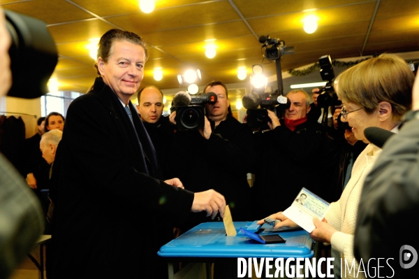 Premier tour des élections municipales et cantonales. Lyon.