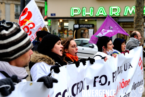 Manifestation des infirmières mardi à Lyon