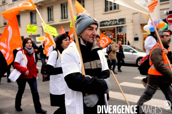 Manifestation des infirmières mardi à Lyon