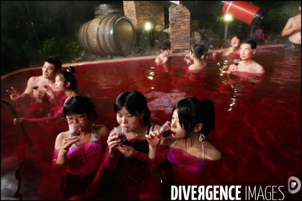 Bain de Beaujolais Nouveau au Japon / Beaujolais Nouveau baths in Japan