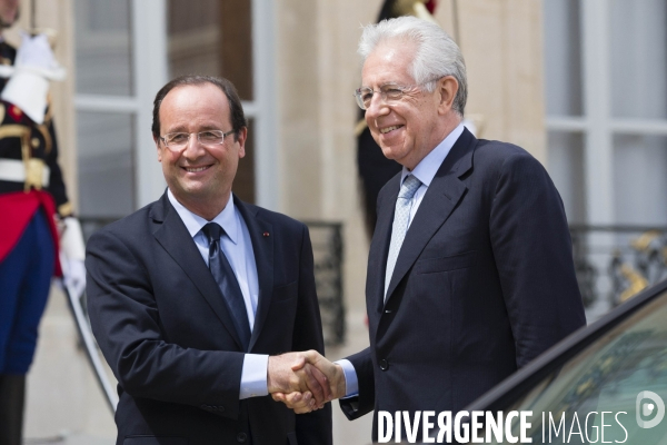 François Hollande et Mario Monti