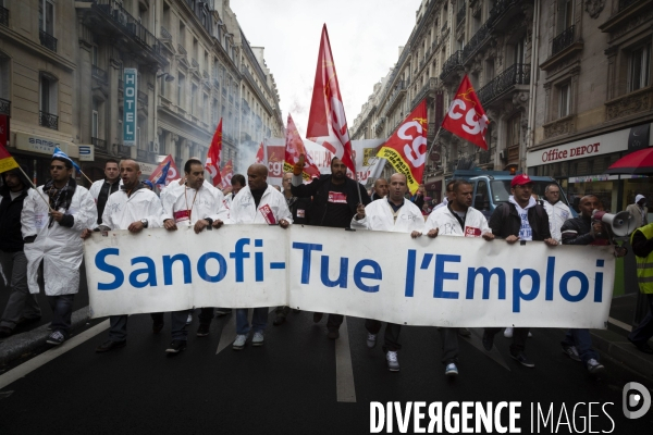 Manifestation des salariés de Sanofi