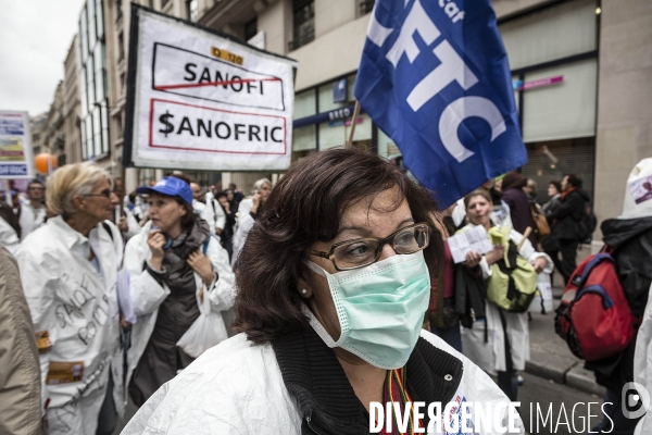 Manifestation des salariés de Sanofi