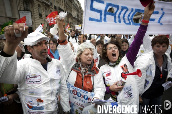 Manifestation des salariés de Sanofi