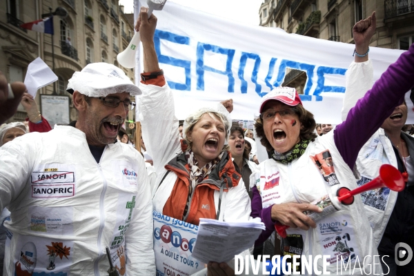 Manifestation des salariés de Sanofi