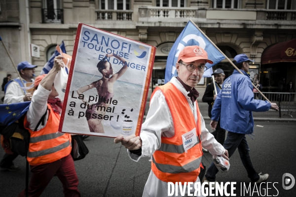 Manifestation des salariés de Sanofi