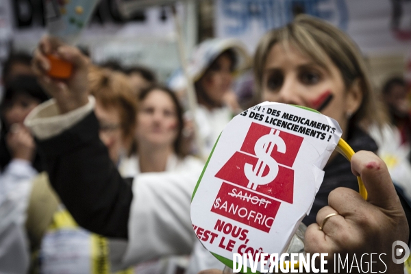 Manifestation des salariés de Sanofi