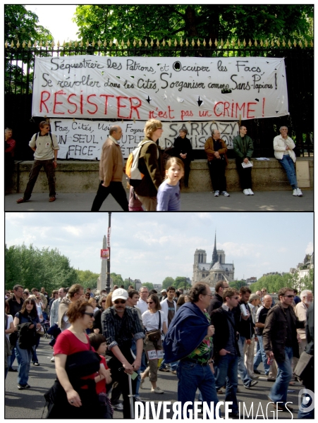 De Mai à Mai. Manifestations 2008-2009. diptyques