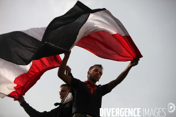 3eme jour de manifestation au caire contre la dictature du president moubarak.