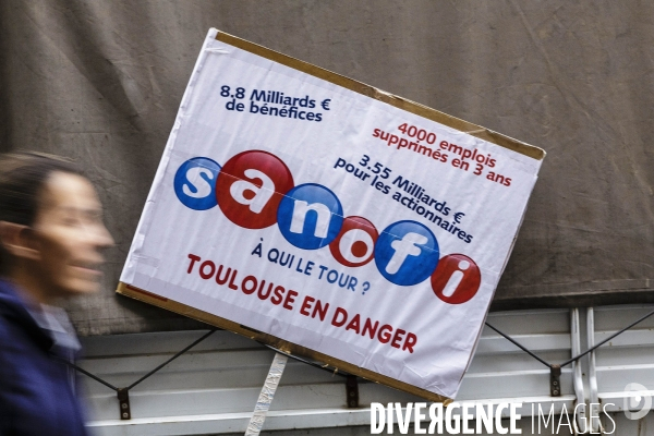 Manifestation des salariés de Sanofi