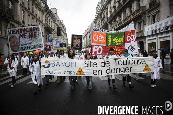 Manifestation des salariés de Sanofi