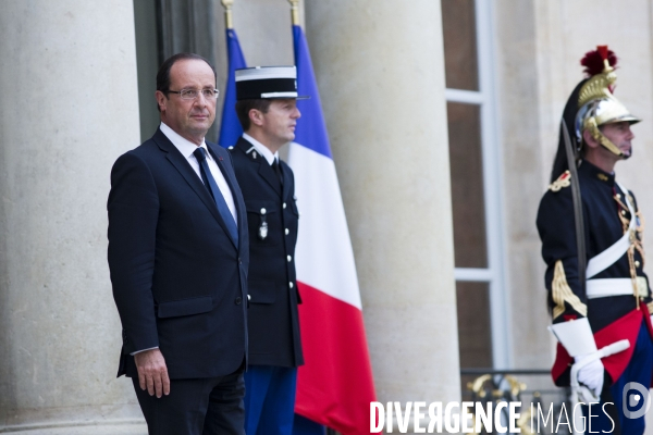 François Hollande recoit Werner Fayman.
