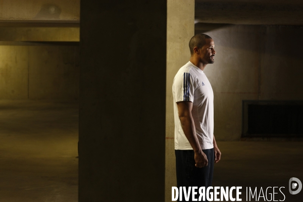 William Acambray, arriere de l equipe de France de handball