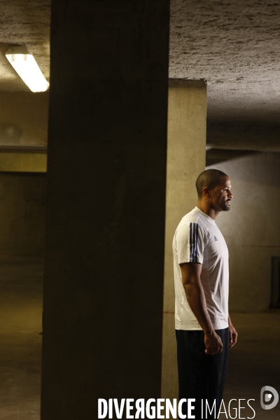 William Acambray, arriere de l equipe de France de handball