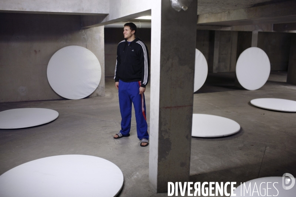 Didier Dinart, arriere de l equipe de France de handball
