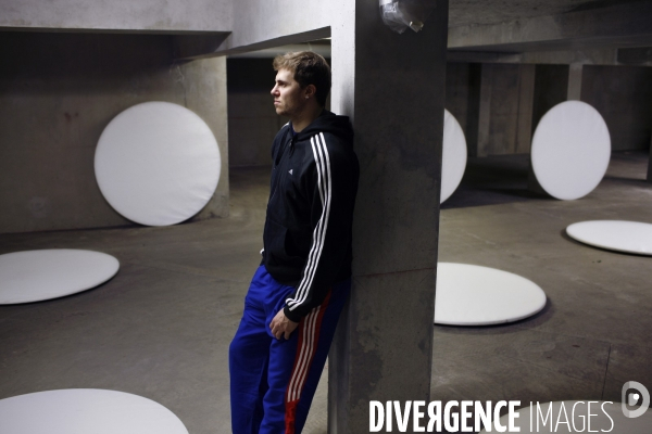 Didier Dinart, arriere de l equipe de France de handball
