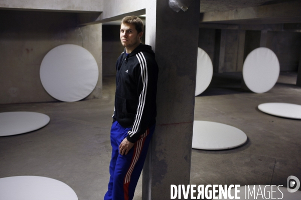 Didier Dinart, arriere de l equipe de France de handball