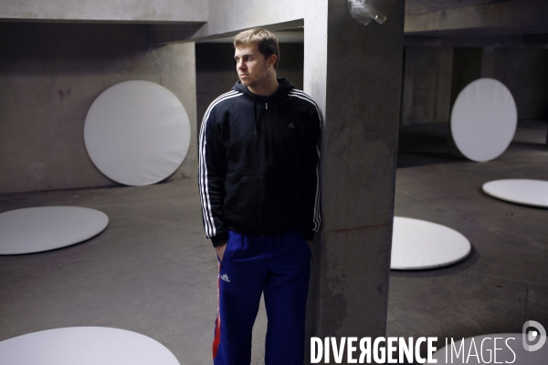 Didier Dinart, arriere de l equipe de France de handball