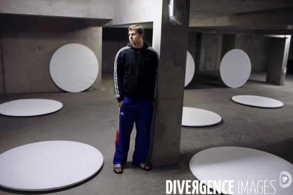 Didier Dinart, arriere de l equipe de France de handball
