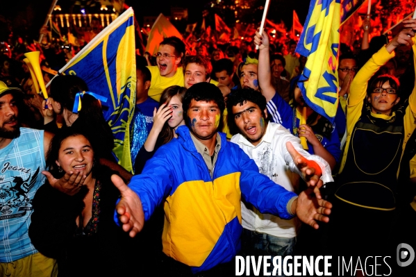 Supporters de l ASM à Clermont Ferrand le 29 Mai 2010