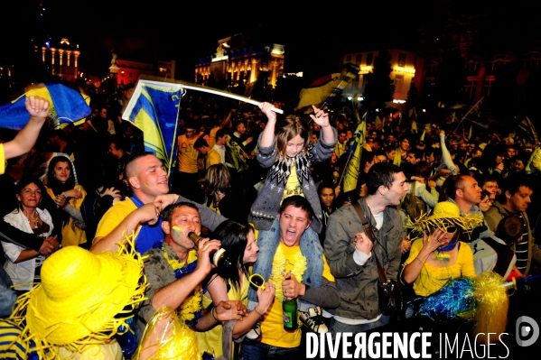 Supporters de l ASM à Clermont Ferrand le 29 Mai 2010