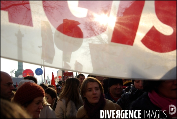 Manifestation du 29 janvier 2009, Paris.