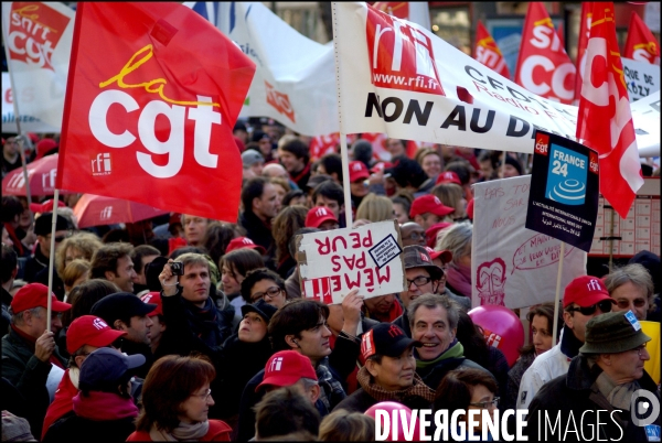 Manifestation du 29 janvier 2009, Paris.