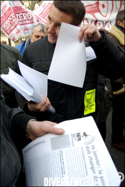 Manifestation du 29 janvier 2009, Paris.